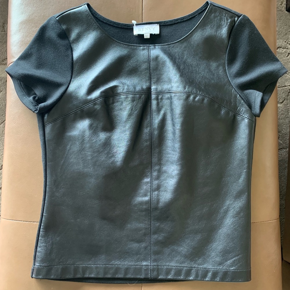 Excellent Condition Lambskin Short Sleeve Tee
